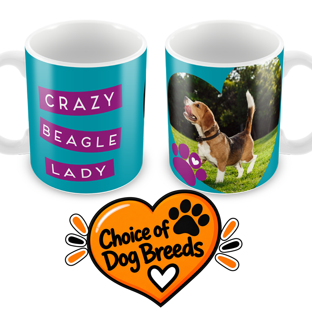 Crazy Dog Lady Personalised Photo Mug