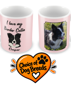 I Love My Dog Breed Personalised Photo Mug