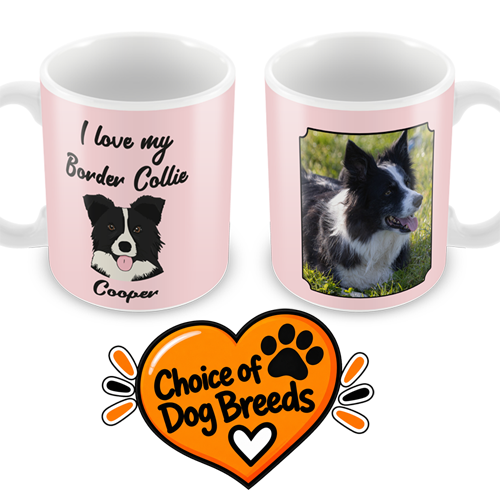 I Love My Dog Breed Personalised Photo Mug